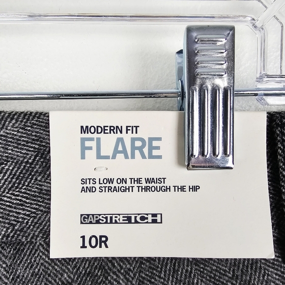 Gap Modern Fit Flare Wool Blend Trousers Herringbone Pattern NWT - Picture 3 of 11